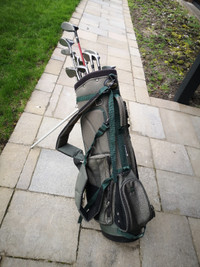 Mens Left hand oversize golf clubs & Wilson stand up bag
