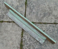 shelf - green crackle paint, 45" long, profile is 6 1/4"