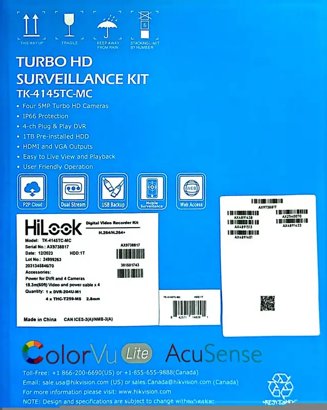 Hilook TK-6285TC-MC Kit Available @ Angel Electronics Mississaua in Security Systems in Mississauga / Peel Region - Image 5
