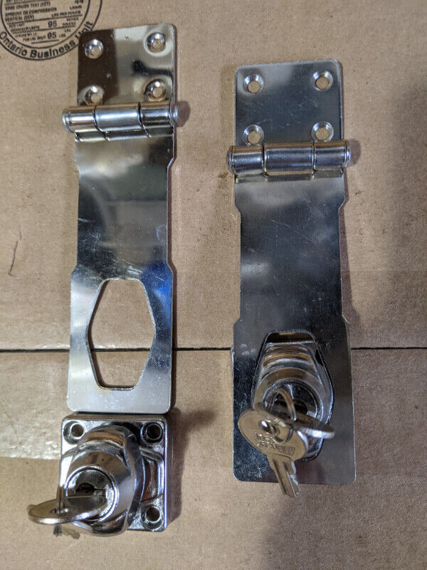 2 CHROME HINGED KEY CHEST LOCKS ( LIKE NEW ) in Other in Annapolis Valley