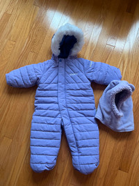 Infant Snowsuit size 9 months & matching hat