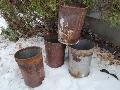 Vintage Rusted Tin Sap Buckets $5 each, View more