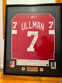 Norm Ullman signed and framed Red Wing Jersey 