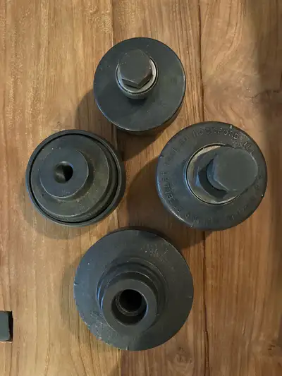 This is a Greenlee knockout punch set, perfect for electrical or construction work, designed to punc...