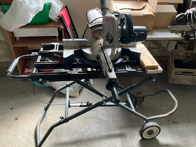 8 1/2 inch sliding miter saw with folding stand in Power Tools in Bedford