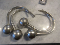 Large 3" ball brushed nickle curtain tie backs