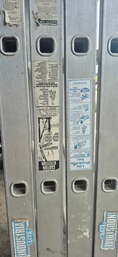 Industrial lite foldable ladder 16', View more