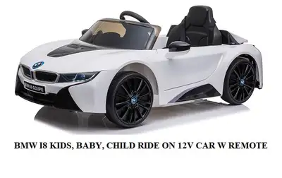 BMW I8 KIDS, BABY, CHILD RIDE ON 12V CAR WITH REMOTE, View more
