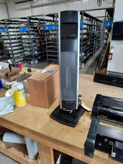 Bionaire space heater. Used very little. We accept cash. We are selling off lots of industrial/works...
