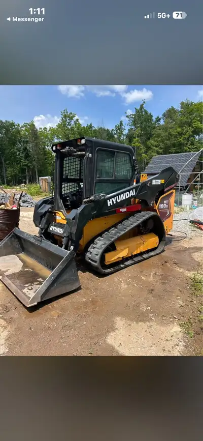 2024 Hyundai ht100v Skid Steer Track Loader 312 hours Warranty until December 2026 Backup camera Blu...