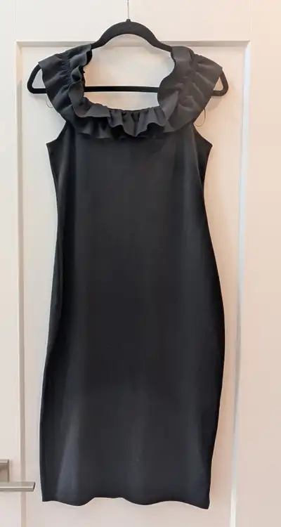 Zara Trafaluc Black Ruffle Off-The-Shoulder Cocktail Dress XL, View more