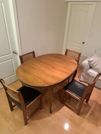 Walnut Colored Oval Dining Table