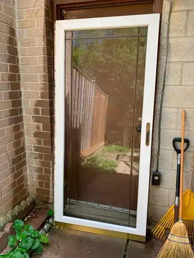 FREE 36” x 80” glass storm door., View more