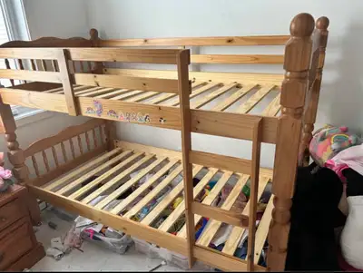 lit supperposé simple en bois massif, View more