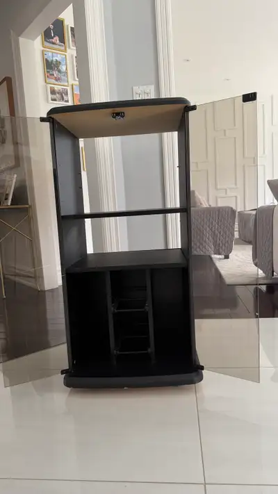 stereo cabinet with glass doors, View more