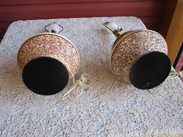 Mid Century Modern Table Lamps in Chalkware with Original Shades in Indoor Lighting & Fans in New Glasgow - Image 6