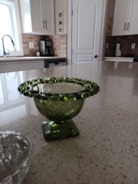 Vintage green candy dish
