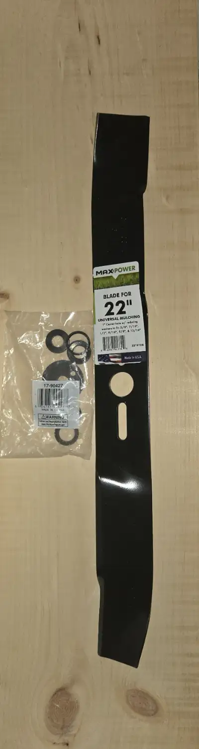 22 Inch Universal Lawn Mower Blade, Max-Power 331910B. Brand new, View more