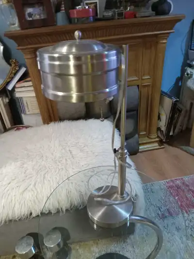 Brushed stainless desk lamp, View more