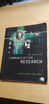 The Basics of Communications Research Leslie Baxter Earl Babbie