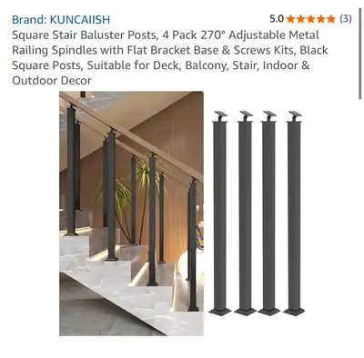 Adjustable Square Stair Rail Posts, View more