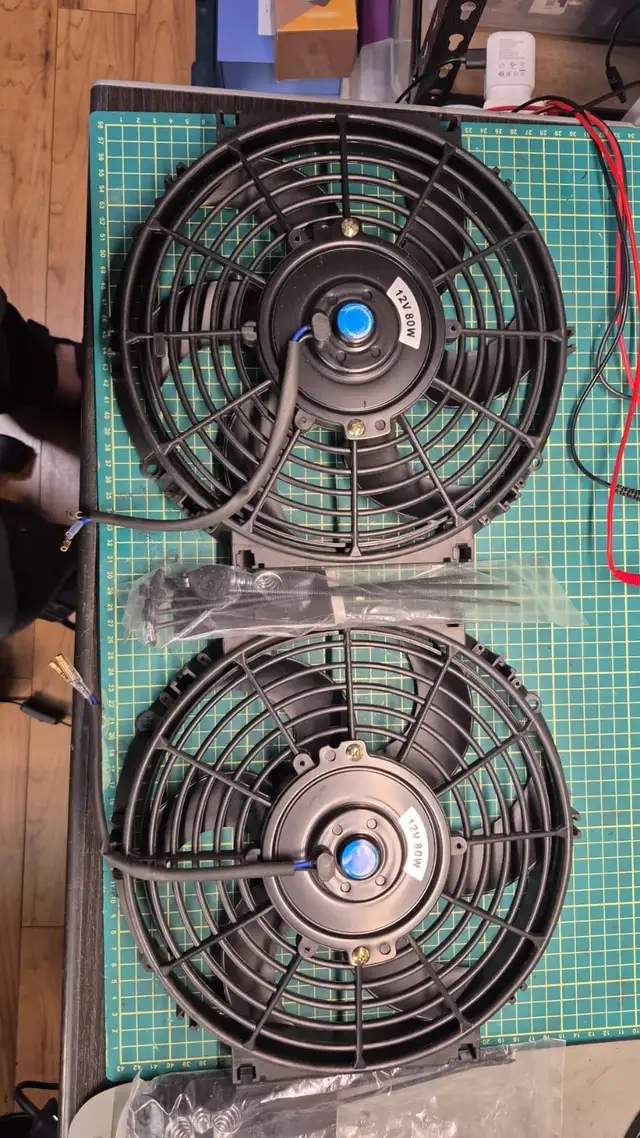 Two Pcs. 10 Inch Slim Fan Push Pull Electric Radiator fan12V in General Electronics in Markham / York Region - Image 3