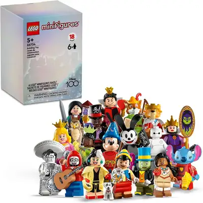 Original Lego Minifigures - CMF 100 anniversary of Disney Series 66734 Box of 6 figures - new, unope...