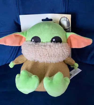 NEW Mandalorian Star Wars dog squeaky toy pet accessory, View more