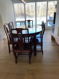 Chinese Rosewood Dining Table Set