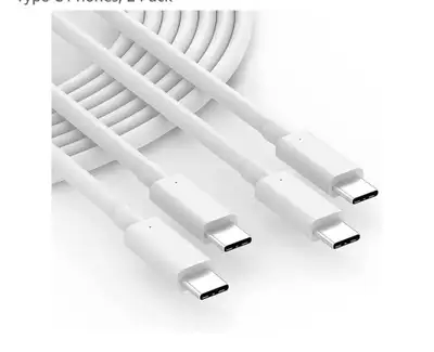 2 Pcs 10ft 100W USB C to USB C Cable, View more