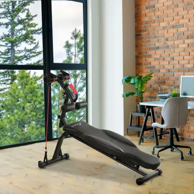 Foldable Sit Up Bench with Resistant Bands, Decline Slant Bench, View more