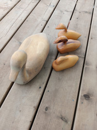 Set of old wood decoys