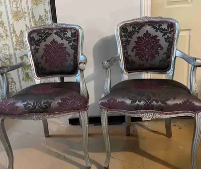 antique accent chairs (2 pieces) $300, View more
