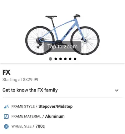women’s Trek hybrid bike, View more