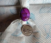 New Purple Mohave Turquoise Sterling Silver Ring 