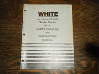 White 1020 Yard Boss Garden Tractor Parts Catalog and Manual