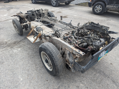 This is for the complete chassis and drive train, include the engine/trans, fuel tank, radiator fron...
