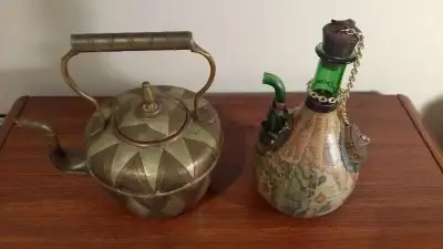 Vintage Home Decor Items: $10 - Decorative copper and brass kettle - 11 1/2" tall (for decor purpose...