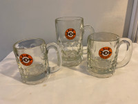 3 Vintage A&W Glass Mugs