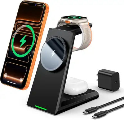 NEW 3 in 1 Magnetic Charging Station for iPhone - 15W, View more