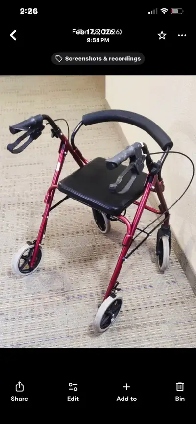 Walker with seat and back rest, View more