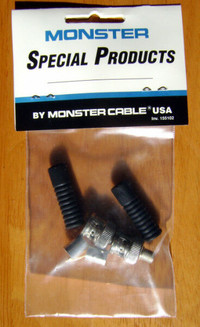6 X Monster Cable BNC Crimp connectors (pair)