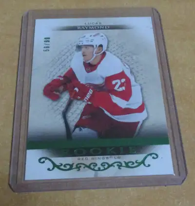 This Lucas Raymond Artifacts Emerald Green Rookie Card Is In Very Good Condition Numbered RED191 and...