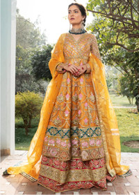 Brand New Pakistani Yellow Mayoun/Mehendi Dress for Sale