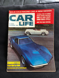 Vintage automobile magazine. CAR LIFE November 1967. Corvette!