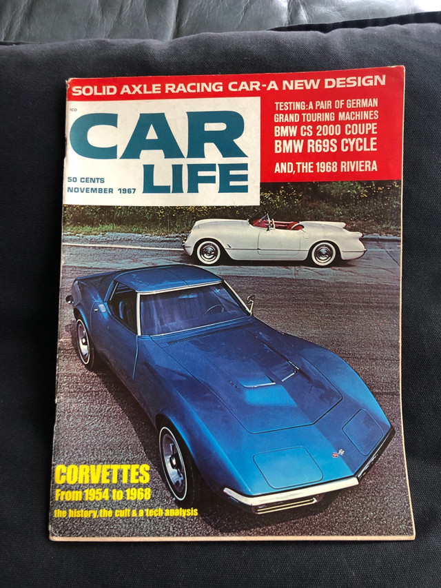 Vintage automobile magazine. CAR LIFE November 1967. Corvette! in Magazines in Hamilton