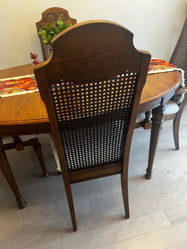 Vintage Solid Wood Extendable Dining Table 6 Set64840238950275123