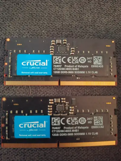 2x12 Go DDR5 5600 Crucial, View more