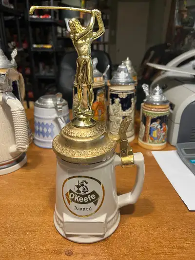 Royal Female Golfer Award BEER STEIN MUG O'KEEFE AWARD VINTAGE 12". Hello buyer, If you see this ann...