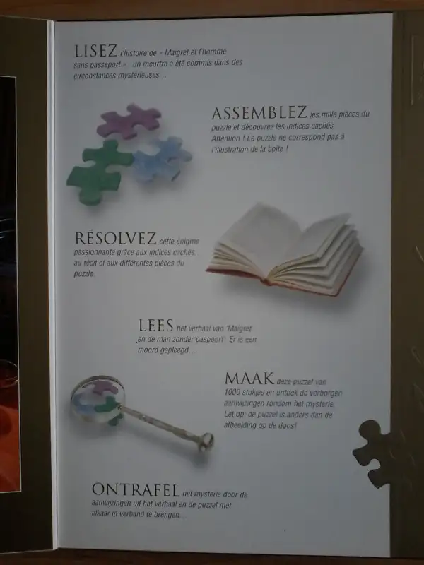 LIVRE ET PUZZLE MAIGRET ET L'HOMME SANS PASSEPORT in Toys & Games in City of Montréal - Image 5